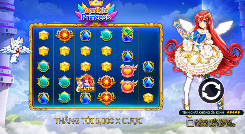 Game Starlight Princess có tỷ lệ trả thưởng lên đến 96.5%